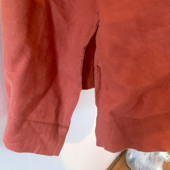 Linen  Duster - Eileen Fisher - Rust Orange - Picture 3 of 7